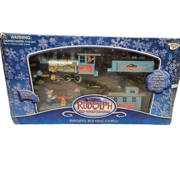 Memory Lane‎ Rudolph Island Of Misfit Toys Rudolph's Red Nose Express Train Set - Picture 15 of 17